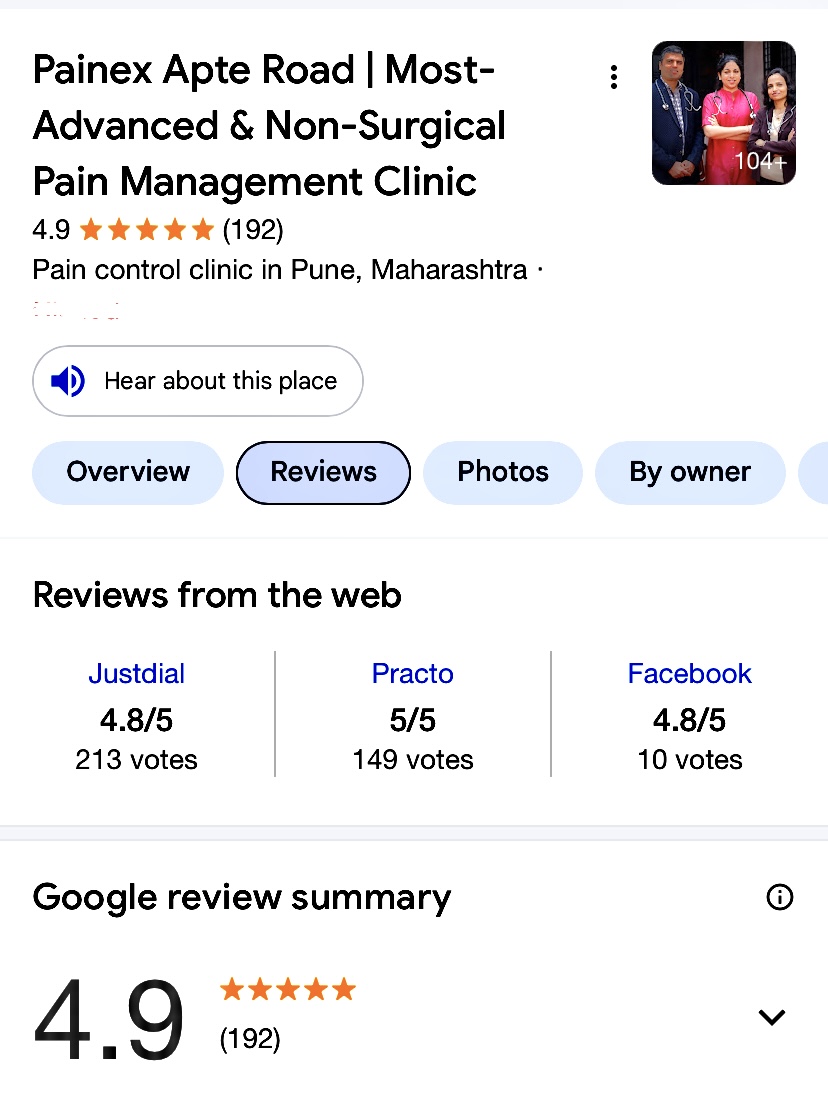 PAINEX Reviews on Google & Practo