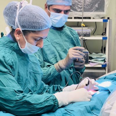 Dr Nivedita Performing RFA Treatment for Nerve Pain
