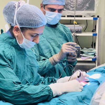 Dr Nivedita Performing RFA Treatment for Nerve Pain